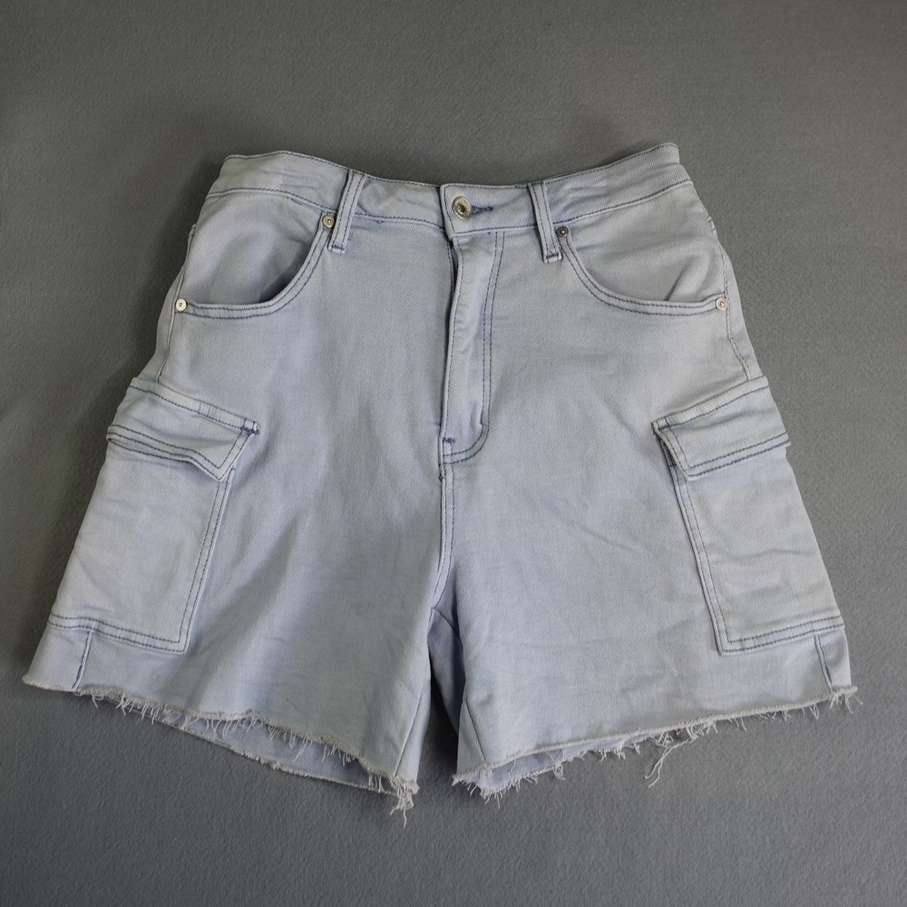 Special A Cargo Denim Shorts Y2K Streetwear Gorpcore Light‎ Wash Cotton Medium